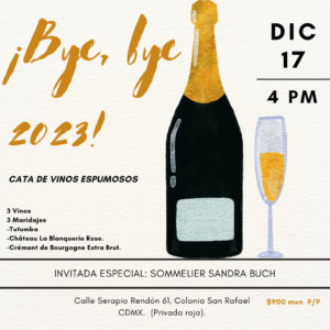 Cata de vinos espumosos ¡Bye, bye 2023!